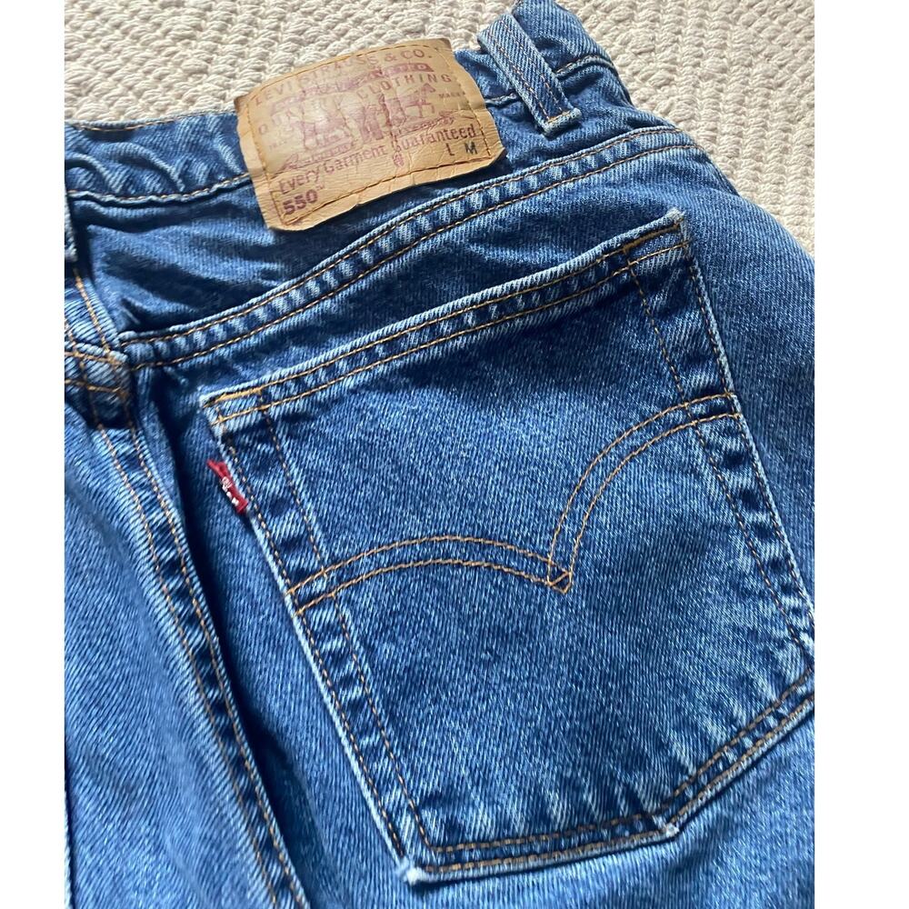 VTG Made In USA Levi's 550 Relaxed Fit Tapered Leg Jeans Women 14 REG M 1998 - Picture 3 of 10